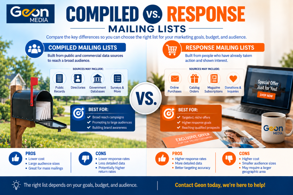 Compiled vs response mailing lists