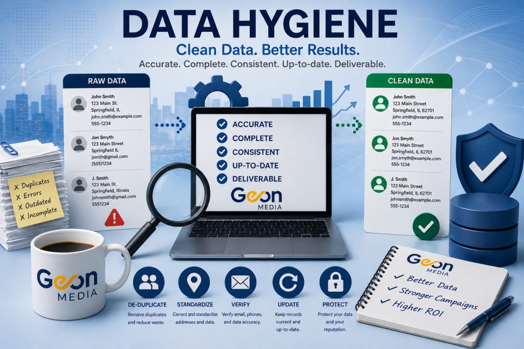 An infographic showing some of the benefits having good data hygiene.