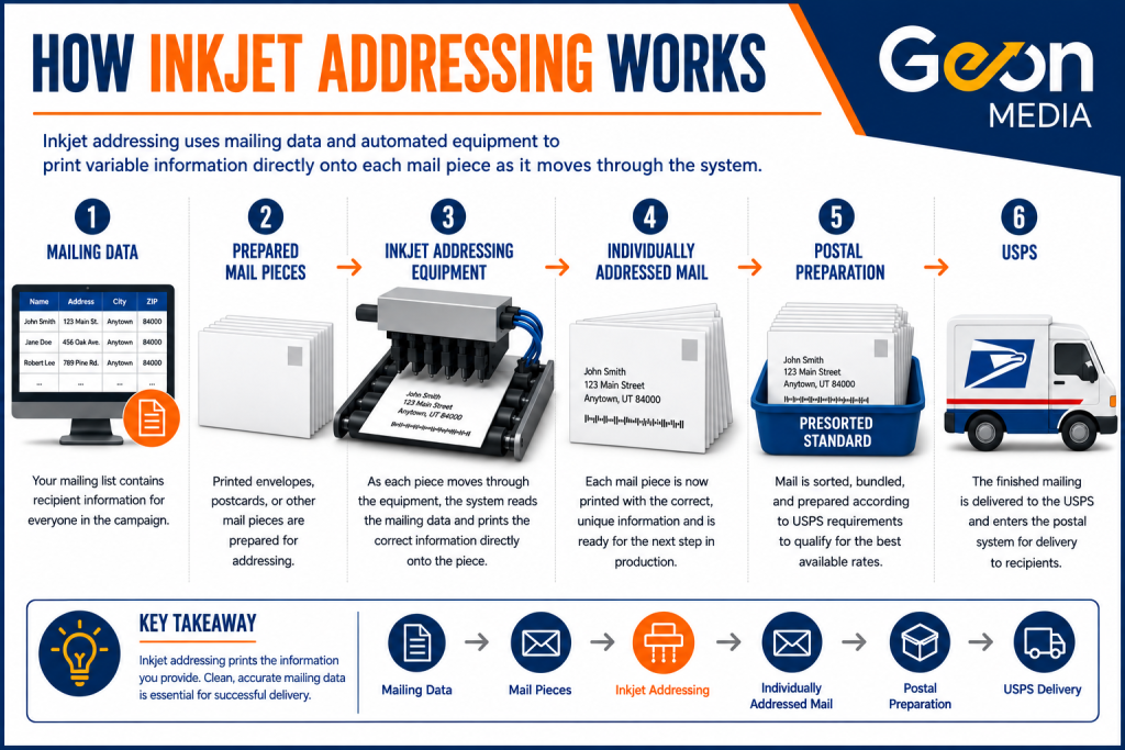 How inkjet addressing works in direct mail