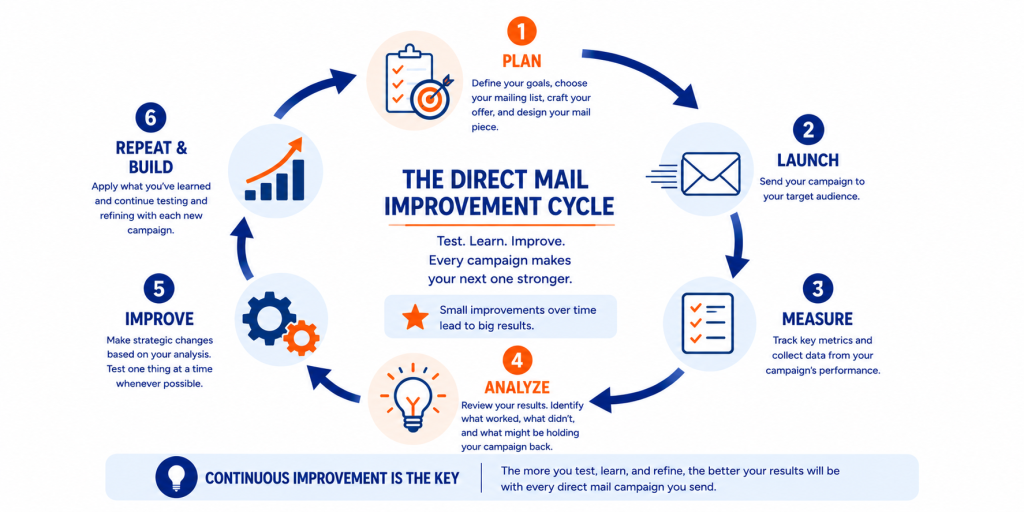 Long-term direct mail success repeatable cycle