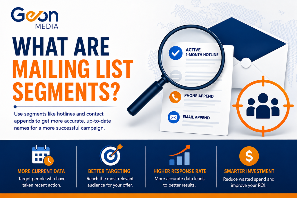 Mailing list segments can help get the best names possible for your direct mailing campaign.