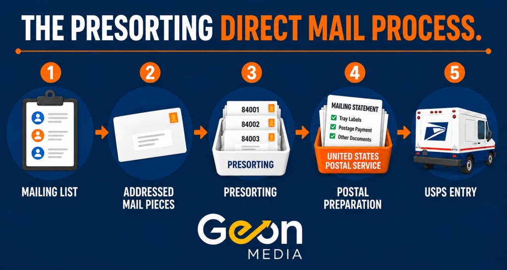 Presorting mail timeline