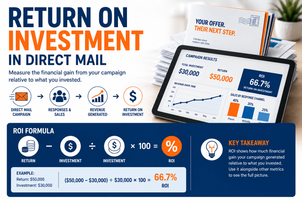 Return on investment in direct mail campaign analysis