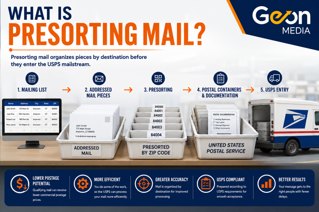 What is presorting direct mail