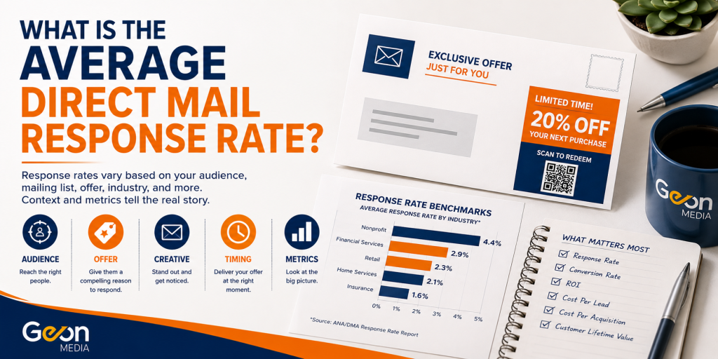 Average direct mail response rate and campaign performance benchmarks