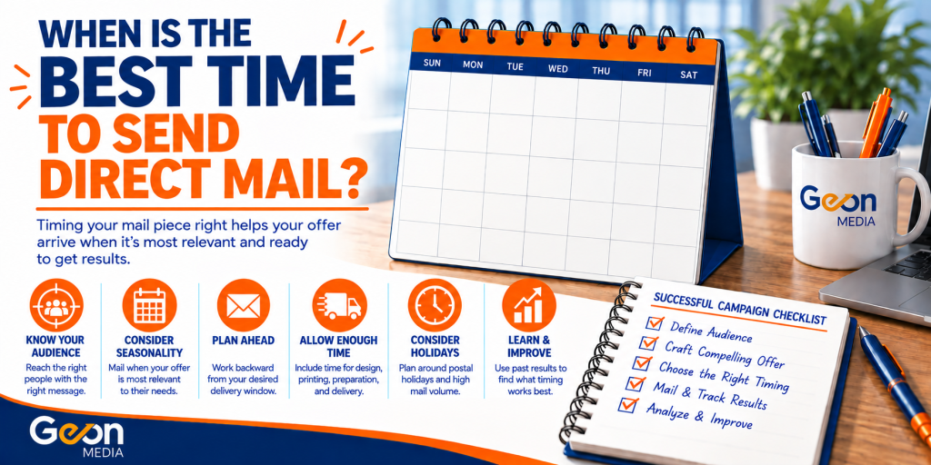 Best time to send direct mail based on seasonality and campaign timing
