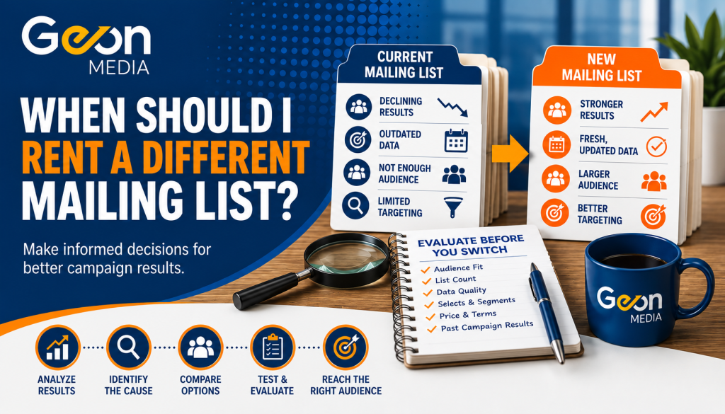 When to rent a different mailing list for a direct mail campaign
